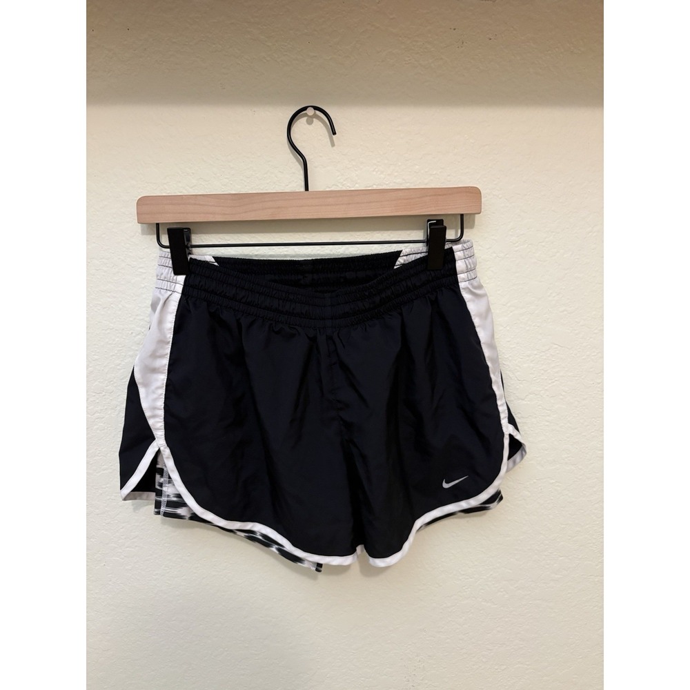 Nike Tempo Women's Running Shorts Dri-Fit, Breif Lining, Black/White, Size M